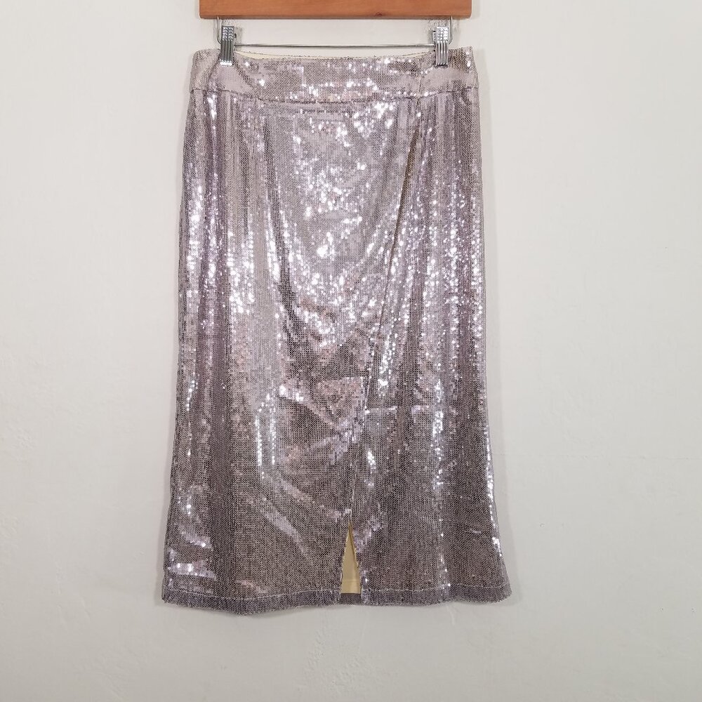 Mango Sequins Skirts Silver Size S